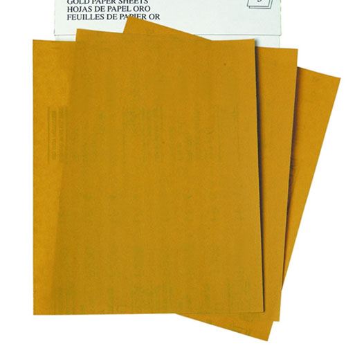 3M 02536 Production Resinite Gold Sheet 9" x 11" 50 Sheets/Sleeve Grade 800 A 