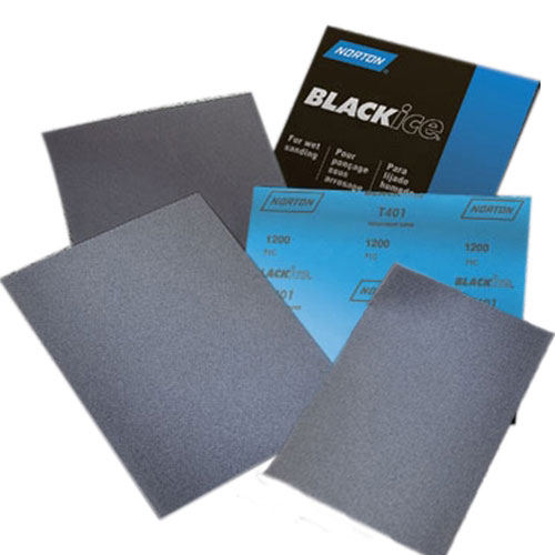Norton 66261139382 9x11 in Black Ice Coated Paper Sheets P800 Grit 50 pack 