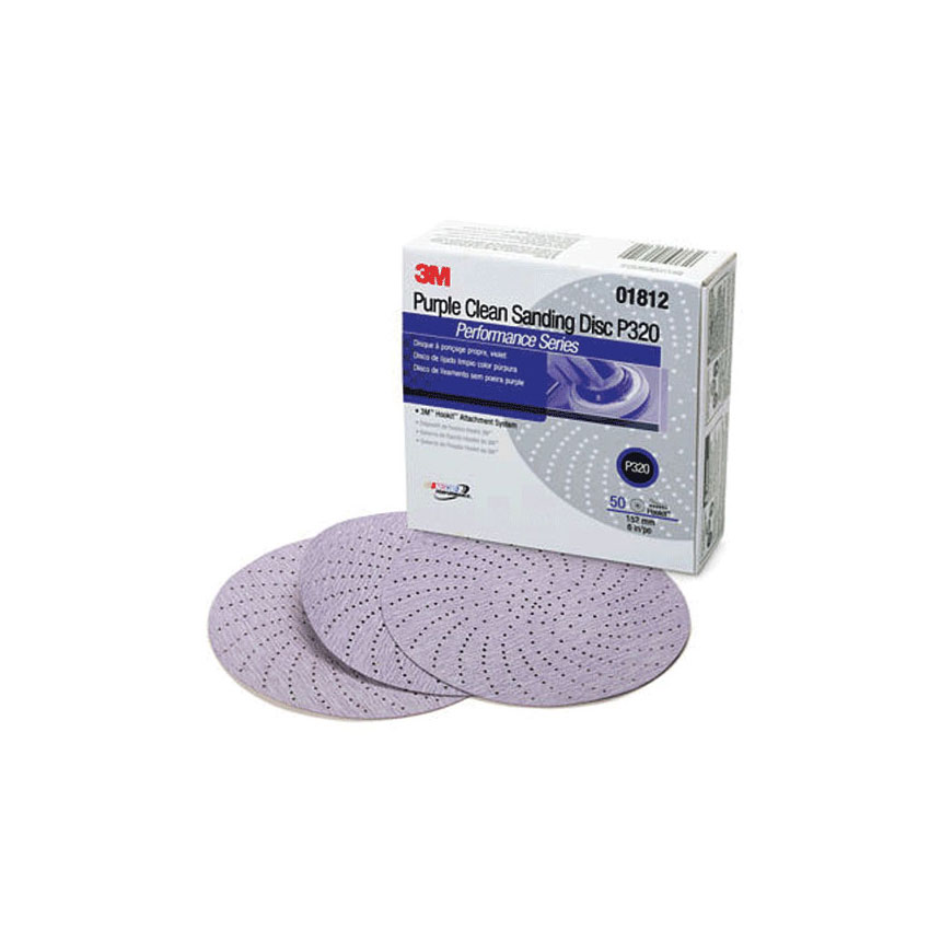 3M 30472 Hookit Purple 5 P500 Grit Clean Sanding Disc 