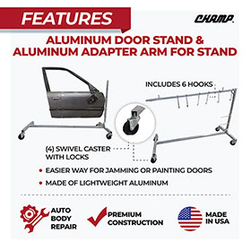 6251-6252-Champ-Aluminum-Door-Stand-and-Champ-Aluminum-Adapter-Arm-for-Stand